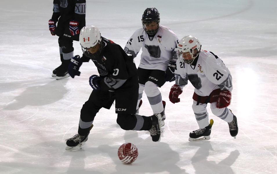 Football on the ice. Brno
